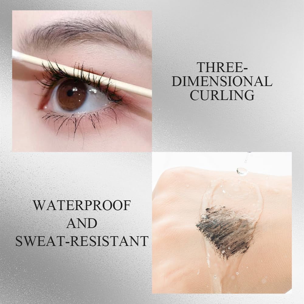 Waterproof Fiber Mascara, Tubular Eyelash Mascara, Curling Mascara Non-Smudge (1 PC)