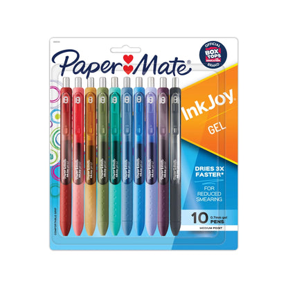 Paper Mate Inkjoy Gel Pens, Medium Point, Assorted, 10 Count